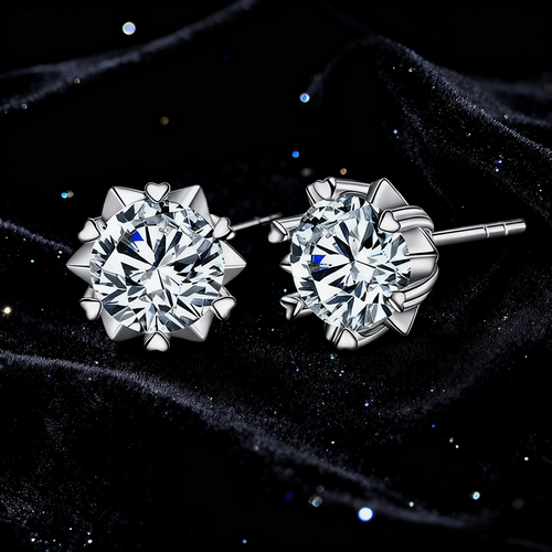 Royal Crown Sparkle Stud Earrings - unisex