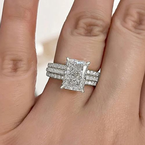 EternalIce Radiant Bridal Ring Set 💍❄️