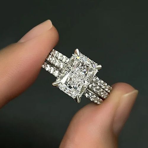 EternalIce Radiant Bridal Ring Set 💍❄️