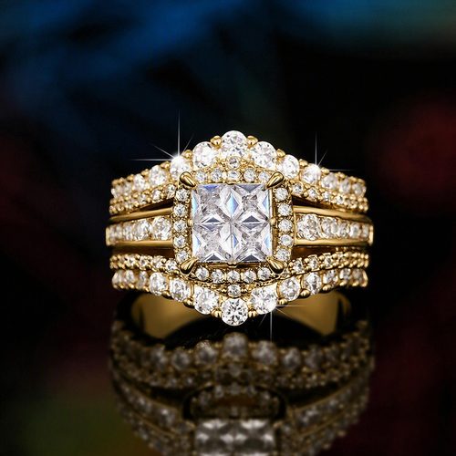 RoyalCrown Luxury Bridal Ring Set 👑💎