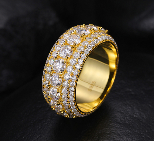 Gold Coast Luxe Imperial 5 Row Pave Band Premium Iced Out Ring