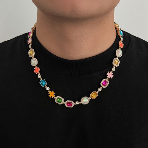 Divine Blessings Multi-Color Gemstone Jewelry Set (Necklace & Bracelet)