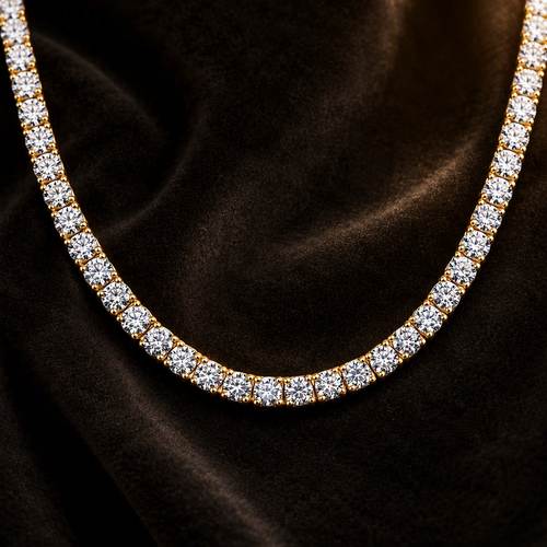 Crown Ice Tennis Chain - 5mm 20inch