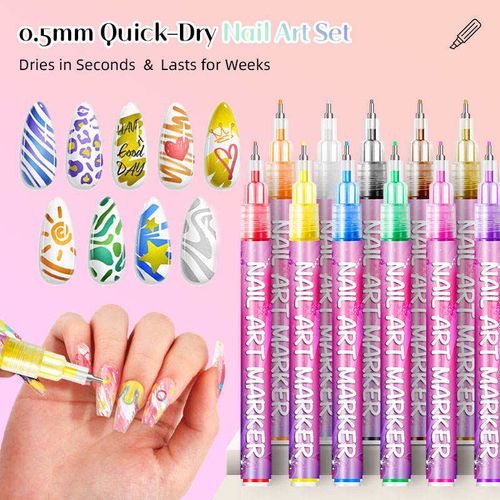 NailBloom Pro 10-Color Nail Art Marker Set 🌸🎨