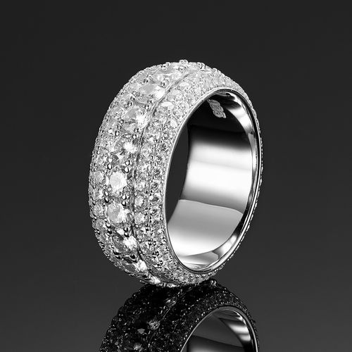 Gold Coast Luxe Imperial 5 Row Pave Band Premium Iced Out Ring