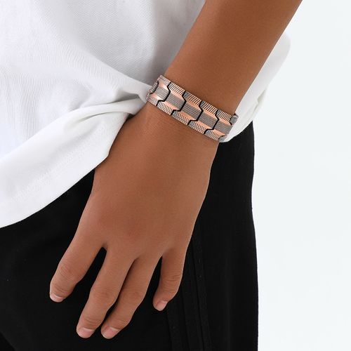 TitanForce Pure Copper Triple Magnet Men's Bracelet 💪🟤