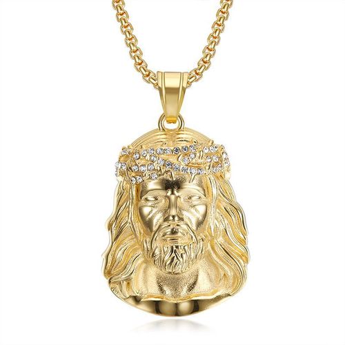 Crown of Grace Christ Portrait Pendant Necklace