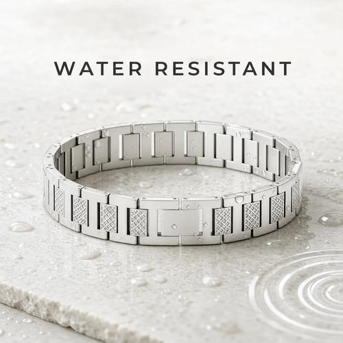 Bold Crocodile Embossed Magnetic Bracelet for Men – Waterproof Titanium & Stainless Steel Wide Cuff