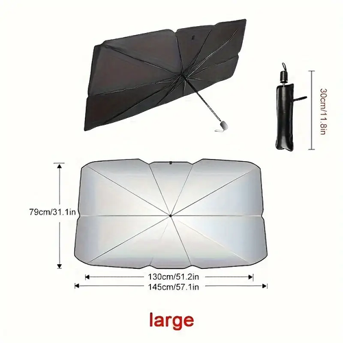 2025 Hot Selling Foldable Car Windshield Umbrella UV Protection Sunshade for Front Window Must-Have Car Accessory