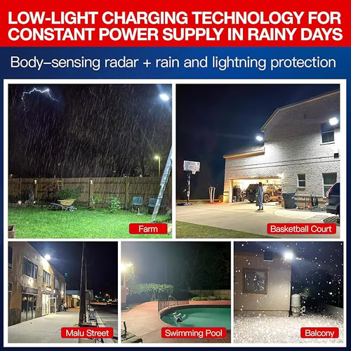 LED Outdoor Dusk to Dawn Solar Road Area Lamp