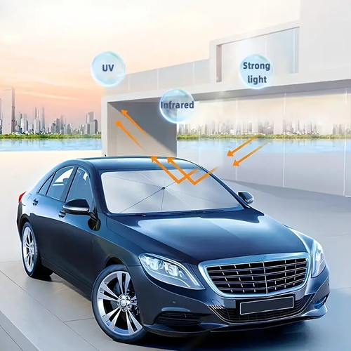 2025 Hot Selling Foldable Car Windshield Umbrella UV Protection Sunshade for Front Window Must-Have Car Accessory