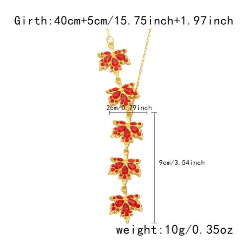 Red Maple Leaf Necklace for Women - Dainty Unique Design with Luxury Vibe