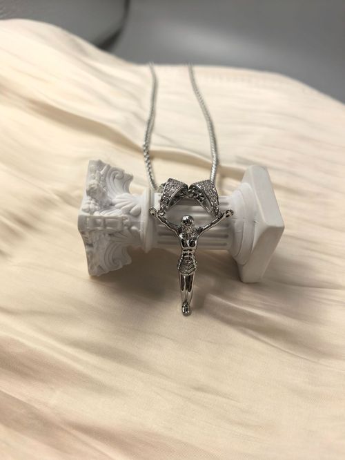 European & American Cross-Border Religious Statement Clavicle Chain with Zircons