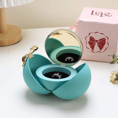 Magnetic Jewelry Box with Spherical Bowknot - Valentine's Day Proposal Ring Box