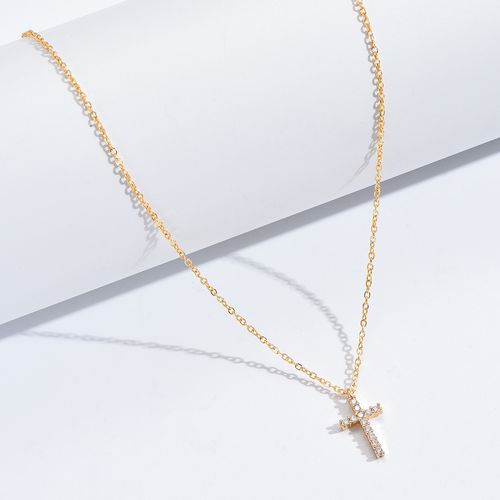 Minimalist Zircon Cross Pendant Necklace for Women | Dainty Ins Style Versatile Jewelry