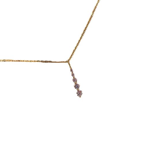 Geometric Line Zircon Clavicle Necklace | Dainty Minimalist Design for Elegant Ladies - Perfect Gift for BFFs & Festive Occasions
