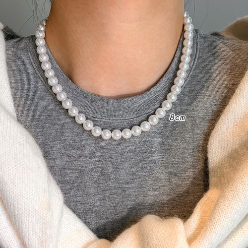 Women's Pearl Necklace - Light Luxury Niche Design Choker, High-End Collarbone Accessory