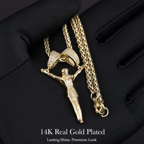 European & American Cross-Border Religious Statement Clavicle Chain with Zircons