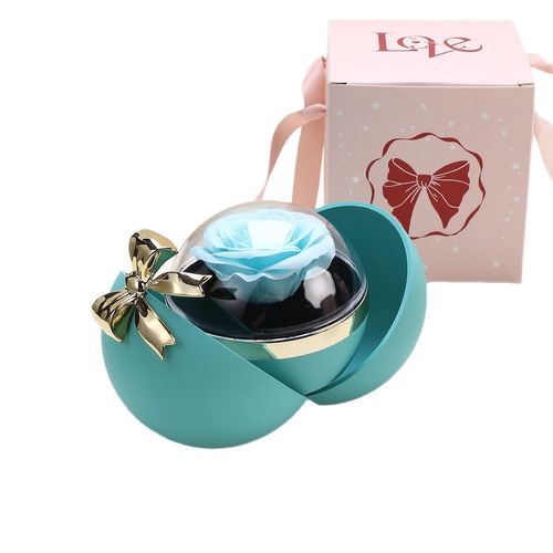 Magnetic Jewelry Box with Spherical Bowknot - Valentine's Day Proposal Ring Box