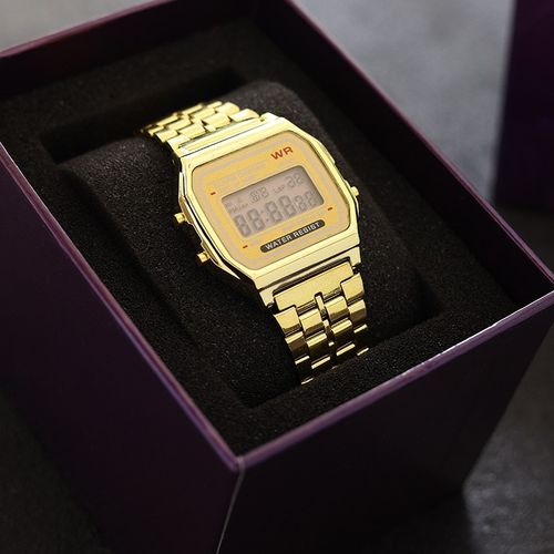 Bestselling LED Digital Watch WR F91W A159 - Stainless Steel Band, Harajuku Style, Kakashi Inspired, Multifunctional