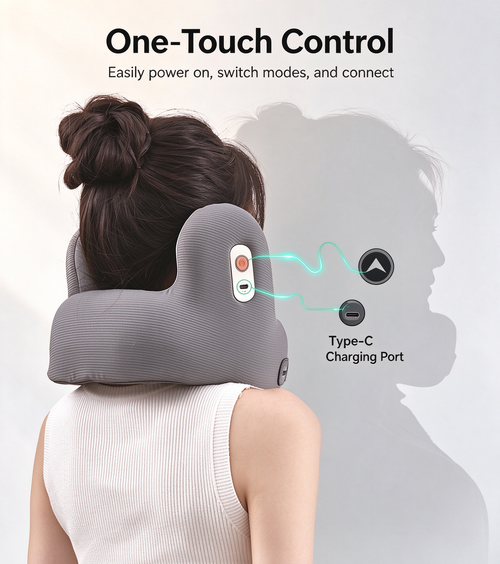 Black Friday Sale - Hot selling Bluetooth Music U-shaped Neck Pillow with Memory Cotton Noise Reduction Pillow