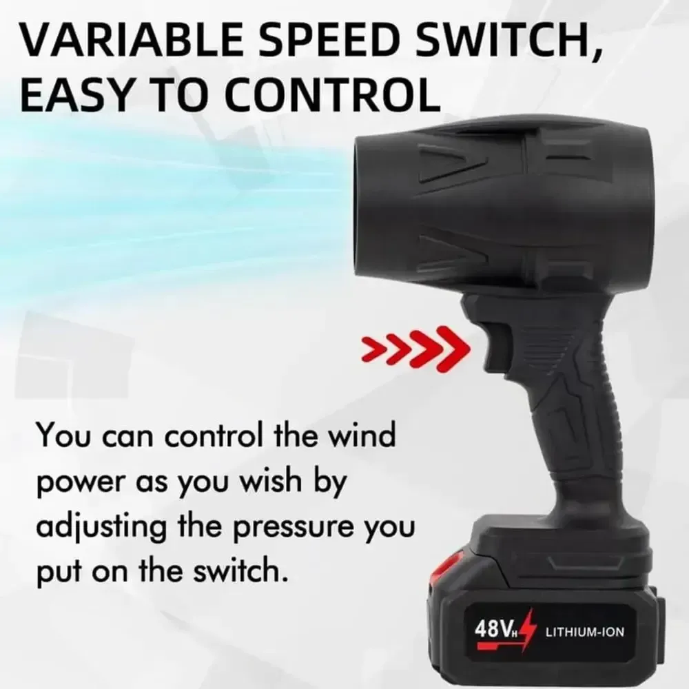 Wireless Lithium-powered Storm Blower  High-Power Leaf Dust Blower Industrial Air Gun