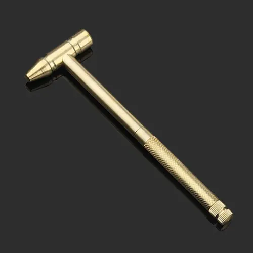 6-In-1 Mini Craft Hammer Screwdriver Set Copper Alloy Gold Detachable Micro Screwdriver Perfect Hand Tool For Diy Project