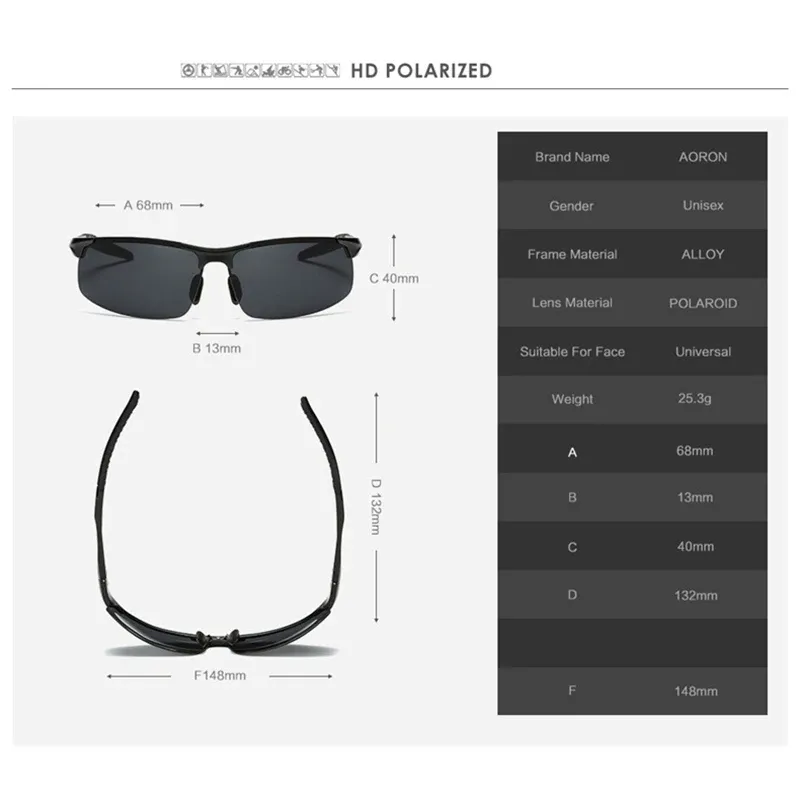 Driving Polarized Sunglasses Men Aluminum Magnesium Frame Sport Sun Glasses Driver Sunglass UV400 Anti-Glare