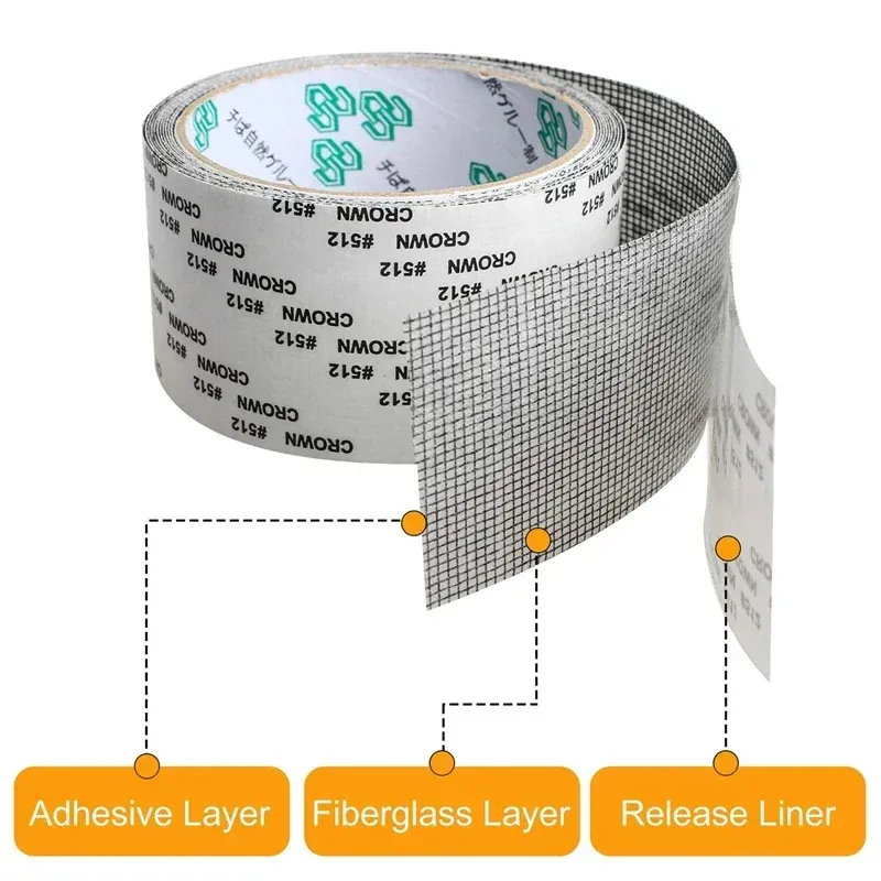 3PCS Adhesive Mosquito Net Repair Tape Adhesive Mesh Screen Tape Window Door Waterproof Mosquito Net Patch Fix Mesh Netting Broken