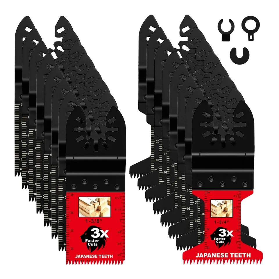 Japanese Teeth Oscillating Saw Blades Universal Quick Release Oscillating Multitool Blades Clean Cut for Wood Plastic PVC