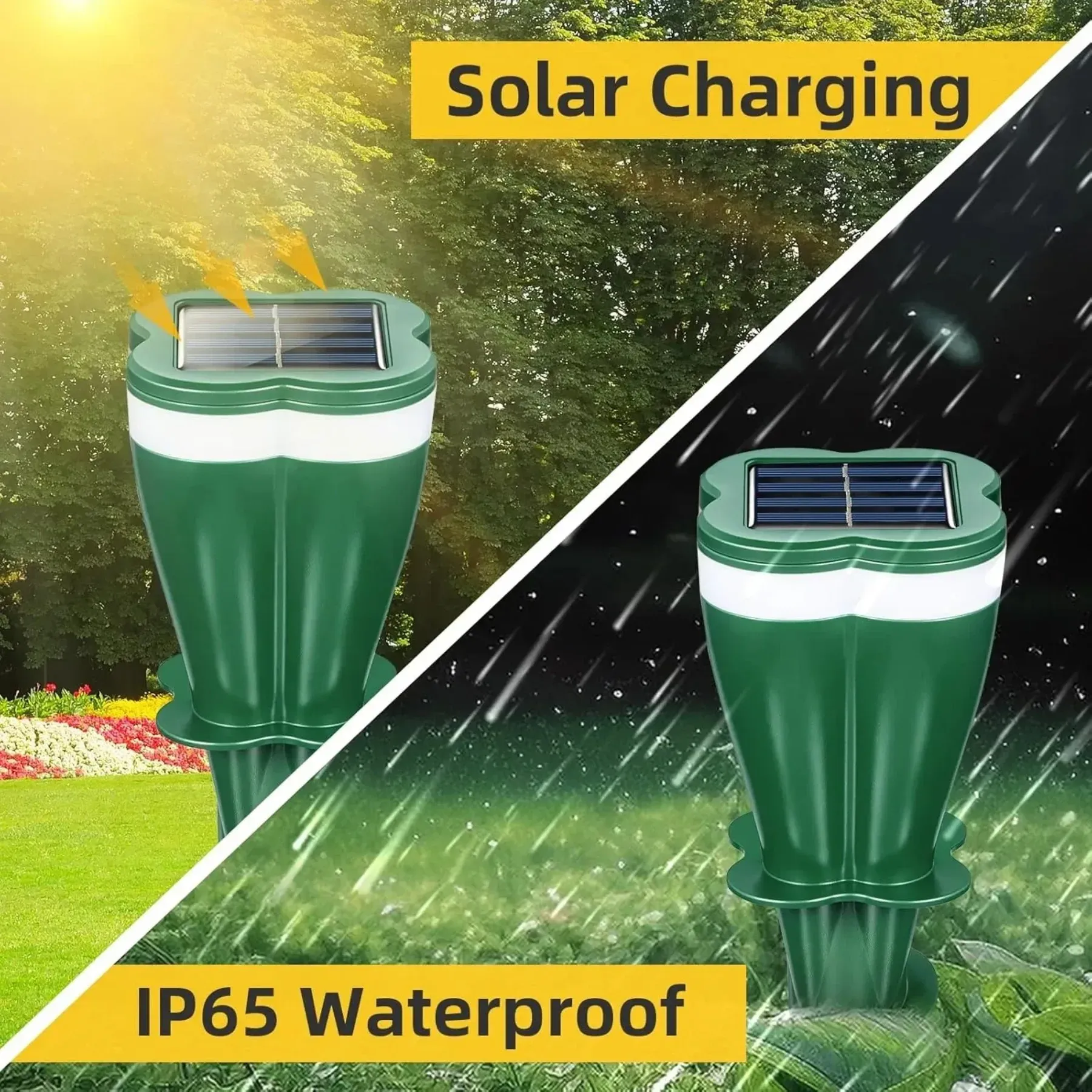 Solar Snake Repeller Vibration Mole Rodent Deterrent Ground Stake Pest Repellent For Garden Yard Outdoor Use