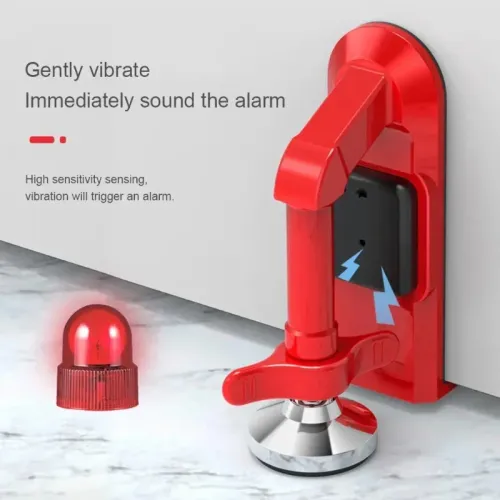 Security Alarm Door Stopper Anti-collision Vibration Sensing Door Blocker Brace For Apartment Hotel Personal Home Safety
