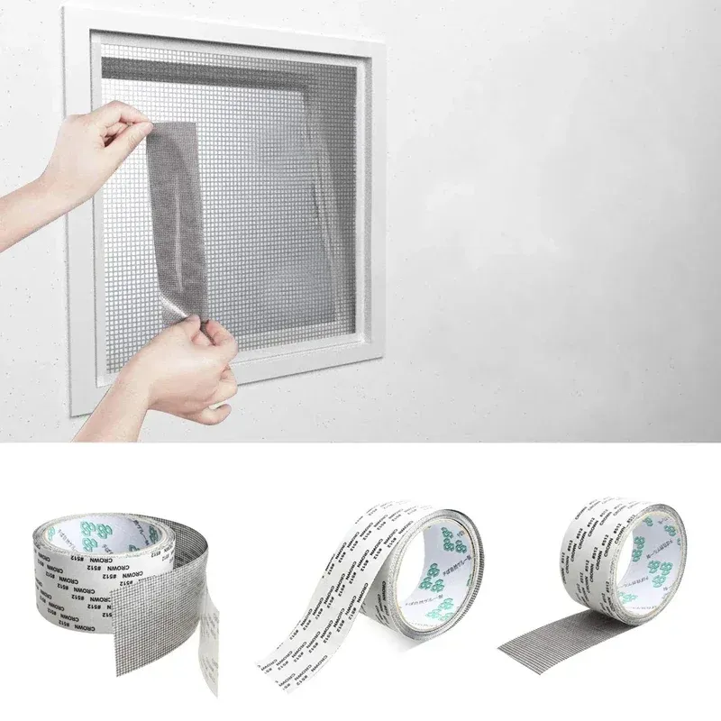 3PCS Adhesive Mosquito Net Repair Tape Adhesive Mesh Screen Tape Window Door Waterproof Mosquito Net Patch Fix Mesh Netting Broken