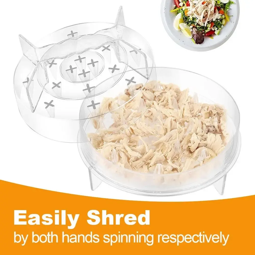 Durable Clear Chicken Shredder Ergonomic Handle BPA Free Meat Shredder Tool Manual Easy Clean Chicken Shredder Tool Meal Prep