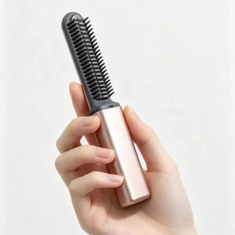 New Portable Bangs Comb Mini Straight Hair Comb Wireless Charging Curling Iron Portable Styling Electric Comb Does Not Hurt Hai