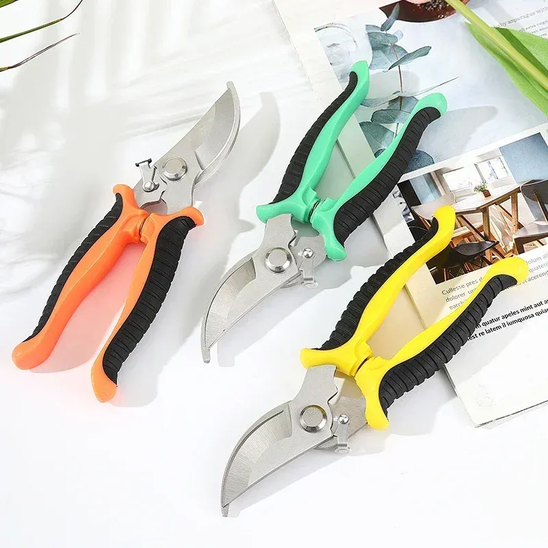 3PCS Pruner Garden Scissors Professional Sharp Bypass Pruning Shears Tree Trimmers Secateurs Hand Clippers For Garden Beak Scissors