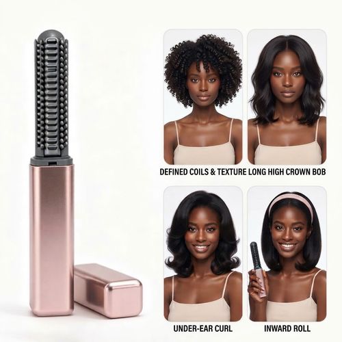 New Portable Bangs Comb Mini Straight Hair Comb Wireless Charging Curling Iron Portable Styling Electric Comb Does Not Hurt Hai
