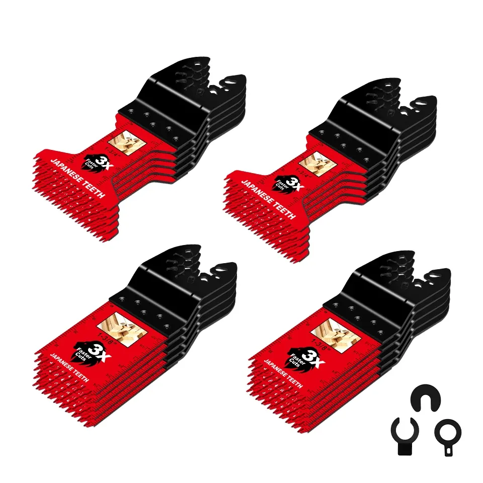 Japanese Teeth Oscillating Saw Blades Universal Quick Release Oscillating Multitool Blades Clean Cut for Wood Plastic PVC