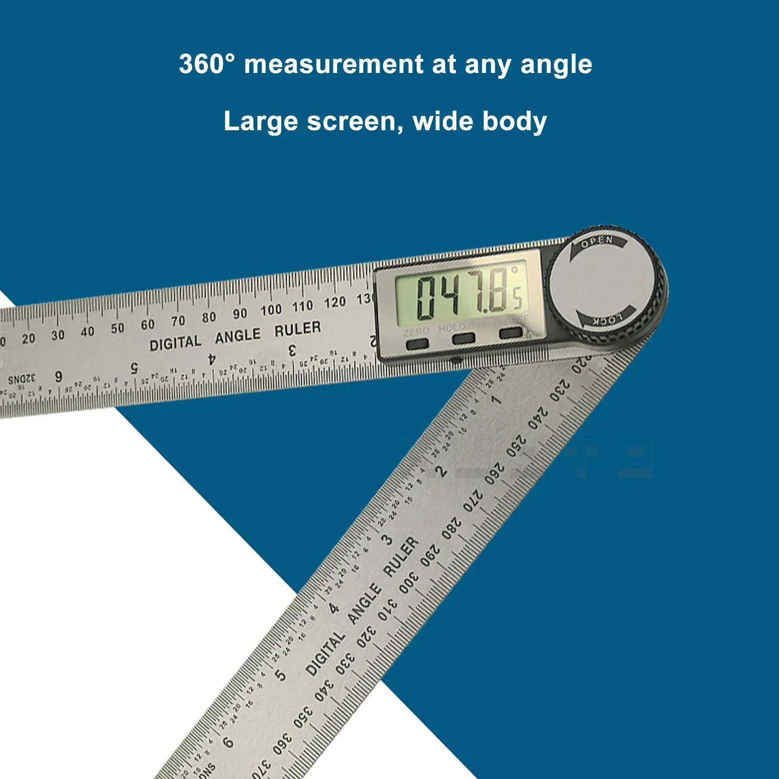 1 PC 2 in 1 Digital Angle Detector Scale Suitable for Woodworking Measurement Tools High Accuracy Mutifunction Tools