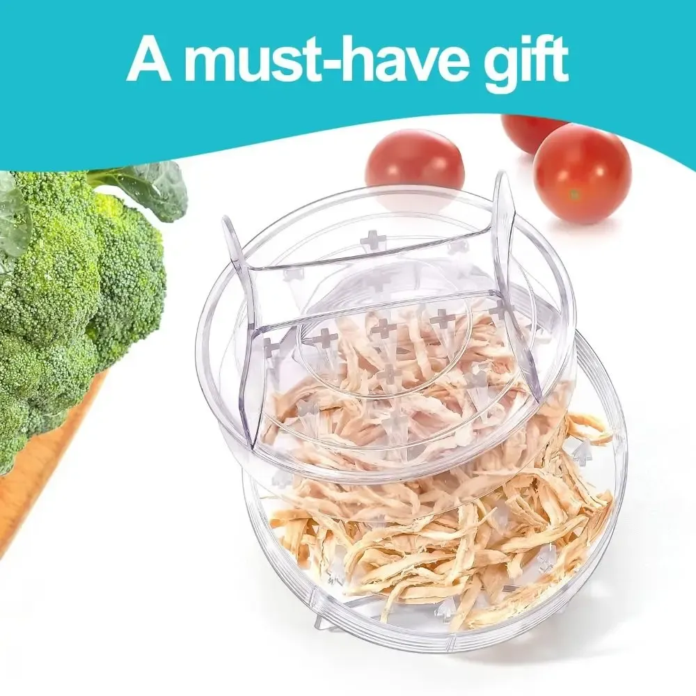 Durable Clear Chicken Shredder Ergonomic Handle BPA Free Meat Shredder Tool Manual Easy Clean Chicken Shredder Tool Meal Prep