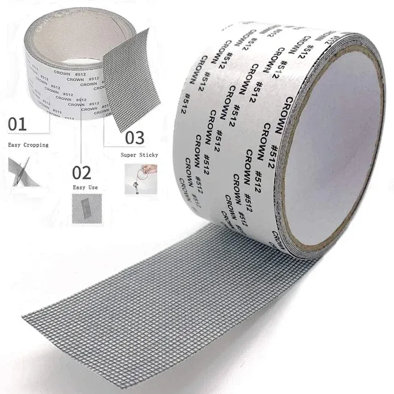 3PCS Adhesive Mosquito Net Repair Tape Adhesive Mesh Screen Tape Window Door Waterproof Mosquito Net Patch Fix Mesh Netting Broken
