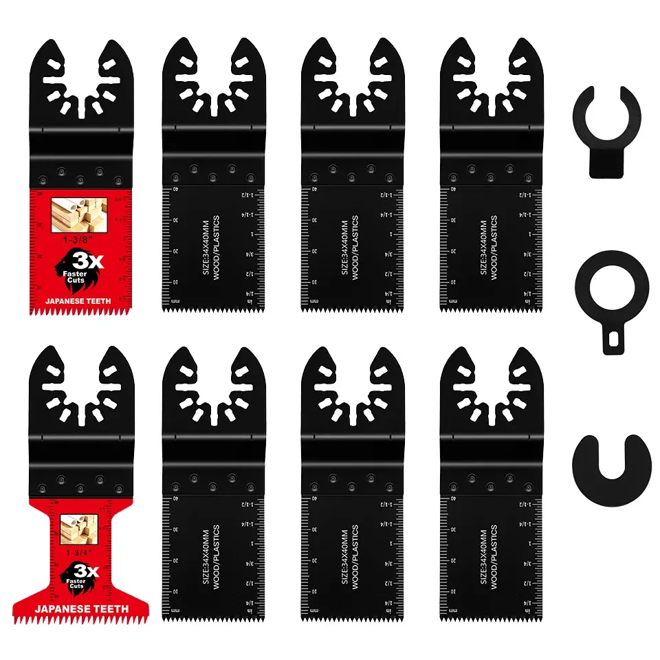 Japanese Teeth Oscillating Saw Blades Universal Quick Release Oscillating Multitool Blades Clean Cut for Wood Plastic PVC