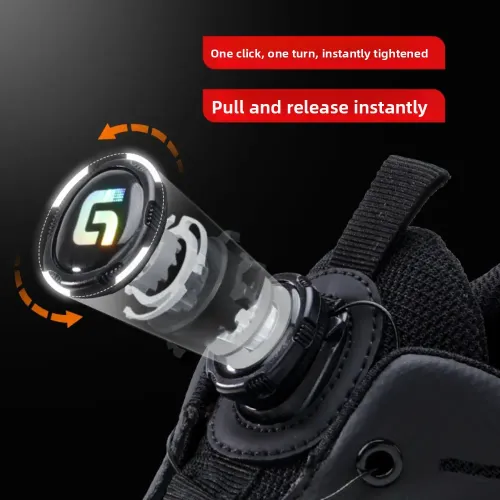 Safety Shoes Rotating Button Labor Insurance Shoes Lightweight Safety Shoes No Shoelaces Men's and Women's Work Shoes