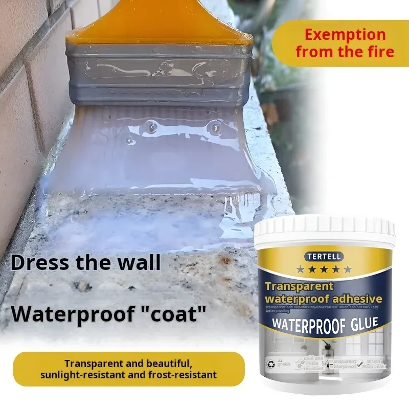 （Includes a free brush for a limited time）New Transparent waterproof glue Invisible Waterproof Agent Transparent Sealing Coating Leak-Free Glue Adhesive Super Sealant