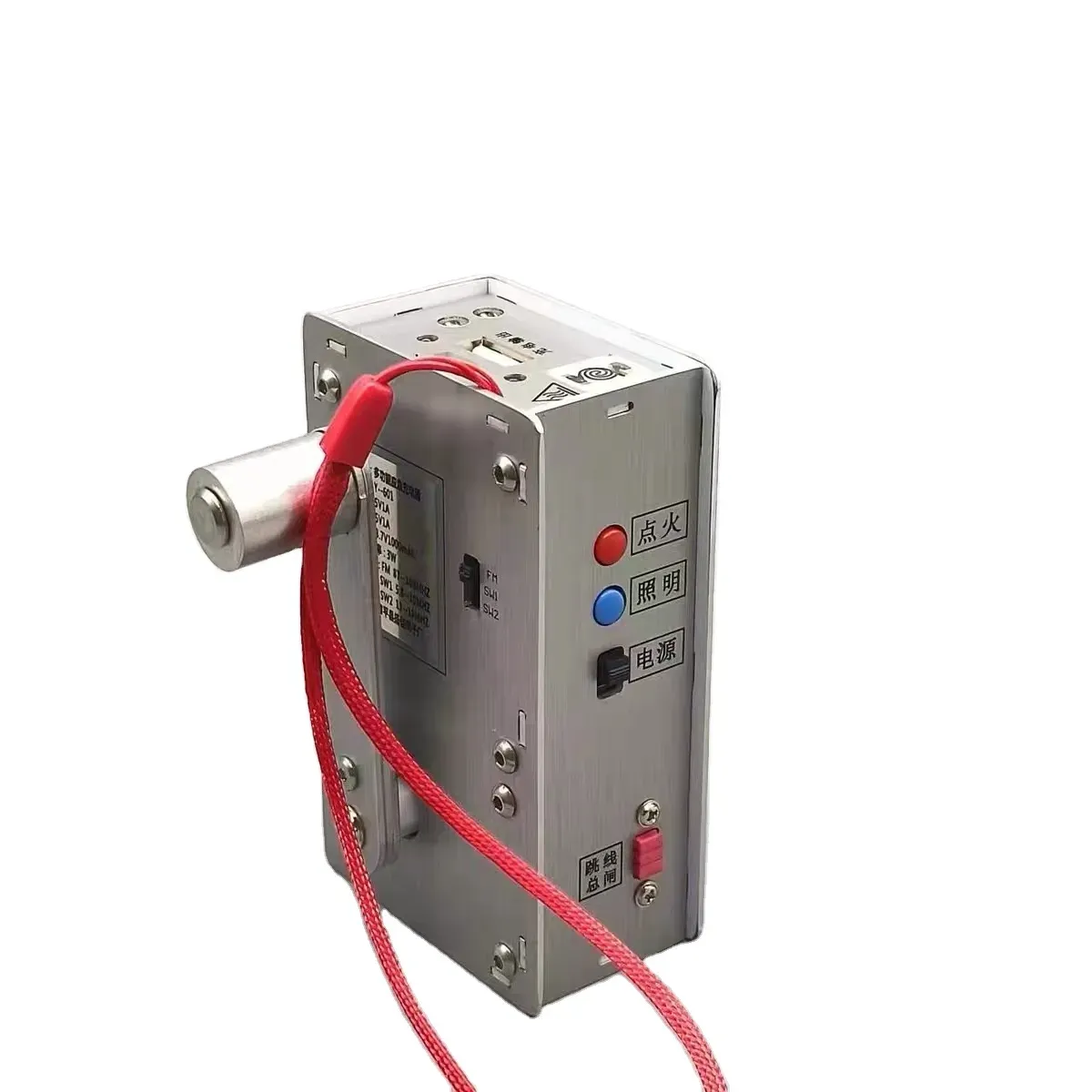 Hand-cranked generator, radio, USB charging igniter, flashlight, emergency charger