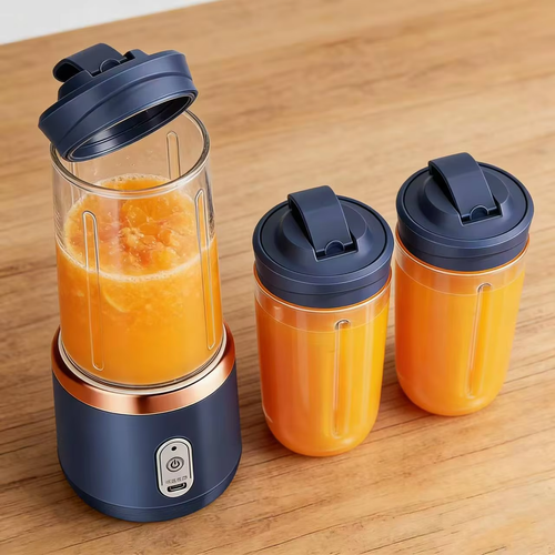 Zunck Portable Compact Electric Heating Heat-resistant Juicer - Stainless Steel Blade Juicer - Fruit Smoothie Ice Maker