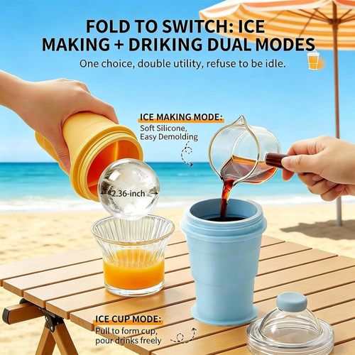 Flash Sale! Reusable Foldable Hockey Cup with Straw – Portable Collapsible Water Bottle, Leak-Proof, BPA-Free, Ideal for Sports, Travel & Gym, Best Price Free Shipping Limited Stock