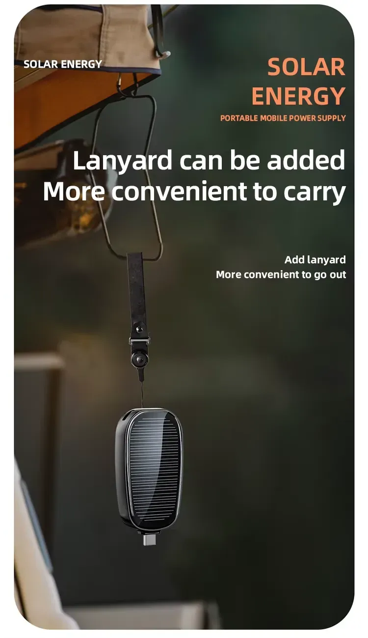 Portable mini solar-powered mobile phone power bank