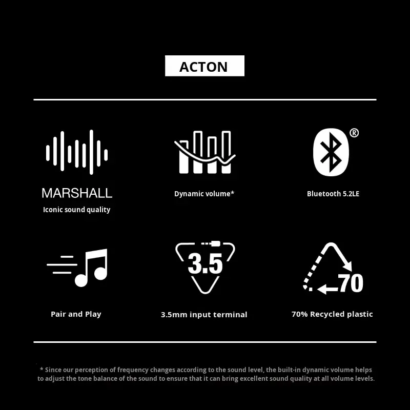 MARSHALL ACTON III Home Speaker High Volume Subwoofer Box with Adjustable Mid-Bass for Party Birthday Gift