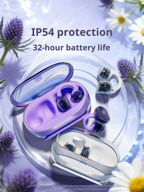 JBL Clips Liuli Button Ear-Clip Bluetooth Headphones, Wireless Transparent Open-Ear, Non-In-Ear